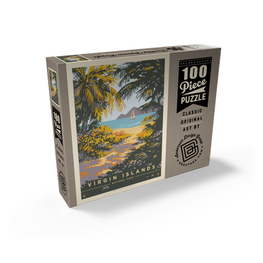 Virgin Islands National Park: Paradise Found, Vintage Poster 100 Jigsaw Puzzle box view2