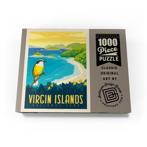 Virgin Islands National Park: Trunk Bay, Vintage Poster 1000 Jigsaw Puzzle box view3