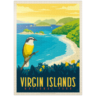 puzzleplate Virgin Islands National Park: Trunk Bay, Vintage Poster 1000 Jigsaw Puzzle