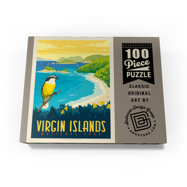 Virgin Islands National Park: Trunk Bay, Vintage Poster 100 Jigsaw Puzzle box view3