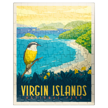 puzzleplate Virgin Islands National Park: Trunk Bay, Vintage Poster 100 Jigsaw Puzzle