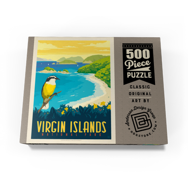 Virgin Islands National Park: Trunk Bay, Vintage Poster 500 Jigsaw Puzzle box view3