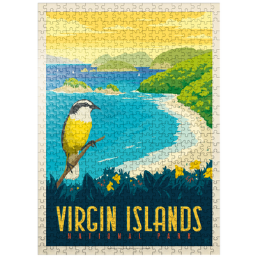 puzzleplate Virgin Islands National Park: Trunk Bay, Vintage Poster 500 Jigsaw Puzzle