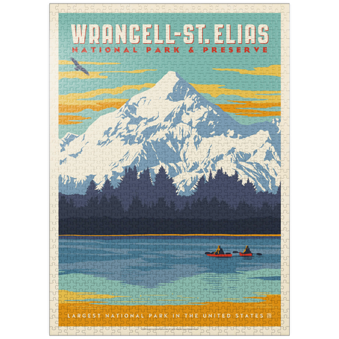 puzzleplate Wrangell-St. Elias National Park, Vintage Poster 1000 Jigsaw Puzzle