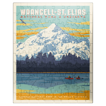 puzzleplate Wrangell-St. Elias National Park, Vintage Poster 100 Jigsaw Puzzle