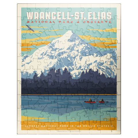 puzzleplate Wrangell-St. Elias National Park, Vintage Poster 100 Jigsaw Puzzle