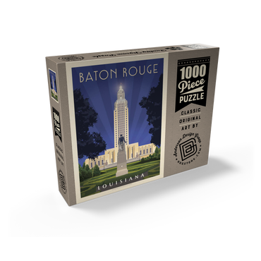 Baton Rouge, Louisiana: State Capitol, Vintage Poster 1000 Jigsaw Puzzle box view2