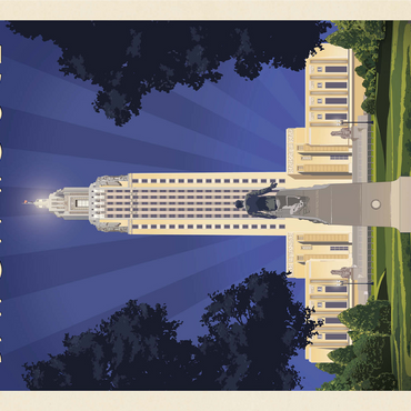 Baton Rouge, Louisiana: State Capitol, Vintage Poster 1000 Jigsaw Puzzle 3D Modell