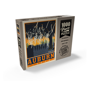 American College Towns: Auburn, Alabama, Vintage Poster 1000 Jigsaw Puzzle box view2