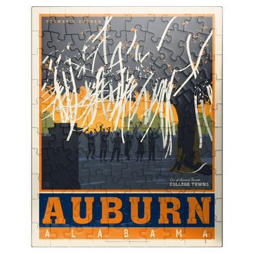 puzzleplate American College Towns: Auburn, Alabama, Vintage Poster 100 Jigsaw Puzzle