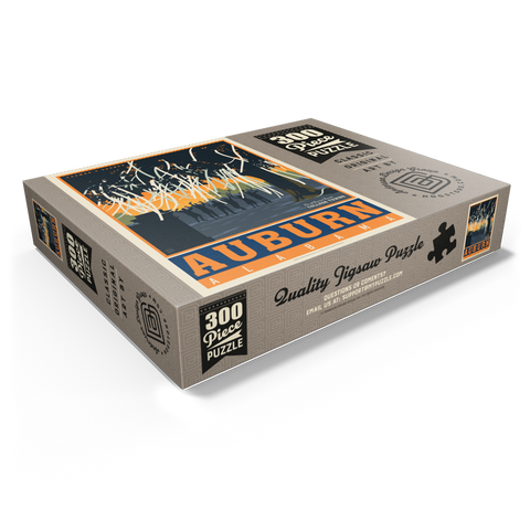 American College Towns: Auburn, Alabama, Vintage Poster 300 Jigsaw Puzzle box view1