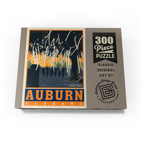 American College Towns: Auburn, Alabama, Vintage Poster 300 Jigsaw Puzzle box view3