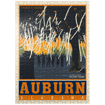 puzzleplate American College Towns: Auburn, Alabama, Vintage Poster 500 Jigsaw Puzzle