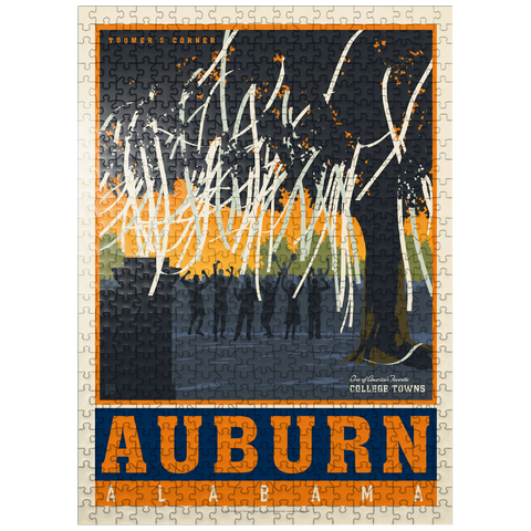 puzzleplate American College Towns: Auburn, Alabama, Vintage Poster 500 Jigsaw Puzzle