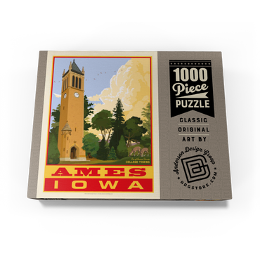 American College Towns: Ames, Iowa, Vintage Poster 1000 Jigsaw Puzzle box view3