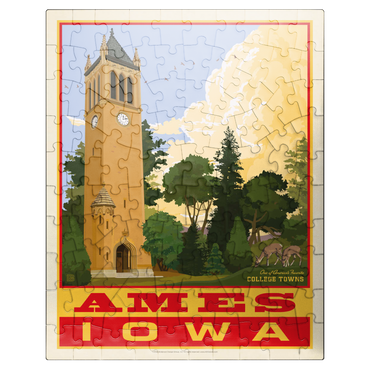 puzzleplate American College Towns: Ames, Iowa, Vintage Poster 100 Jigsaw Puzzle