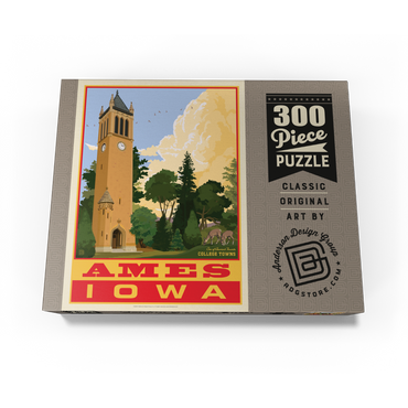 American College Towns: Ames, Iowa, Vintage Poster 300 Jigsaw Puzzle box view3