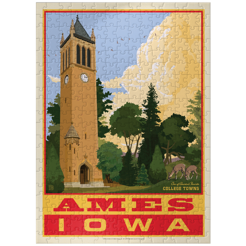 puzzleplate American College Towns: Ames, Iowa, Vintage Poster 300 Jigsaw Puzzle