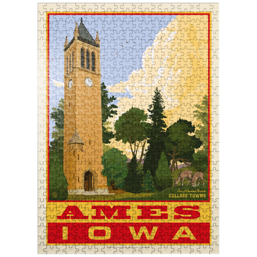 puzzleplate American College Towns: Ames, Iowa, Vintage Poster 500 Jigsaw Puzzle