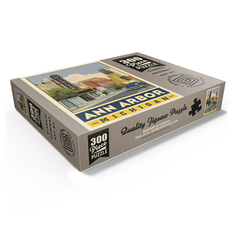 American College Towns: Ann Arbor, Michigan, Vintage Poster 300 Jigsaw Puzzle box view1
