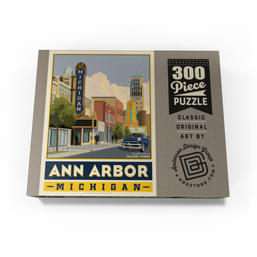 American College Towns: Ann Arbor, Michigan, Vintage Poster 300 Jigsaw Puzzle box view3