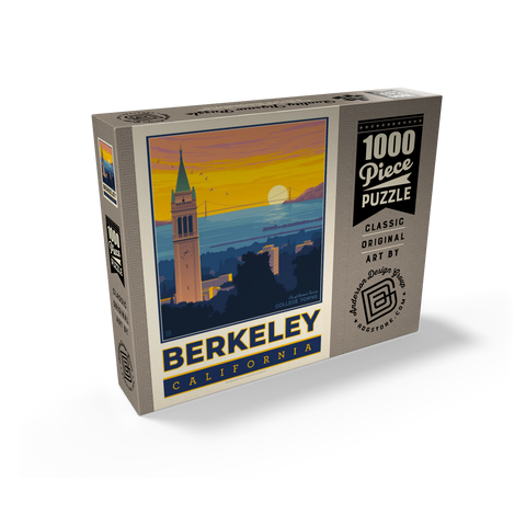 American College Towns: Berkeley, CA, Vintage Poster 1000 Jigsaw Puzzle box view2