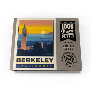 American College Towns: Berkeley, CA, Vintage Poster 1000 Jigsaw Puzzle box view3