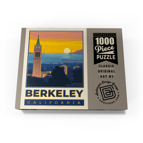 American College Towns: Berkeley, CA, Vintage Poster 1000 Jigsaw Puzzle box view3