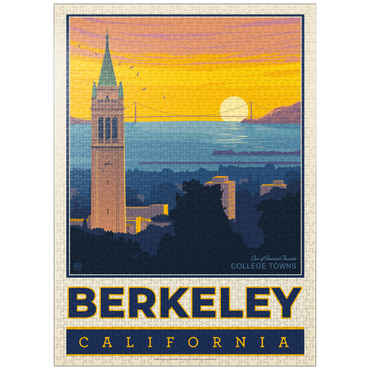 puzzleplate American College Towns: Berkeley, CA, Vintage Poster 1000 Jigsaw Puzzle