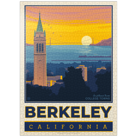 puzzleplate American College Towns: Berkeley, CA, Vintage Poster 1000 Jigsaw Puzzle