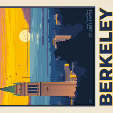 American College Towns: Berkeley, CA, Vintage Poster 1000 Jigsaw Puzzle 3D Modell