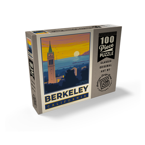 American College Towns: Berkeley, CA, Vintage Poster 100 Jigsaw Puzzle box view2