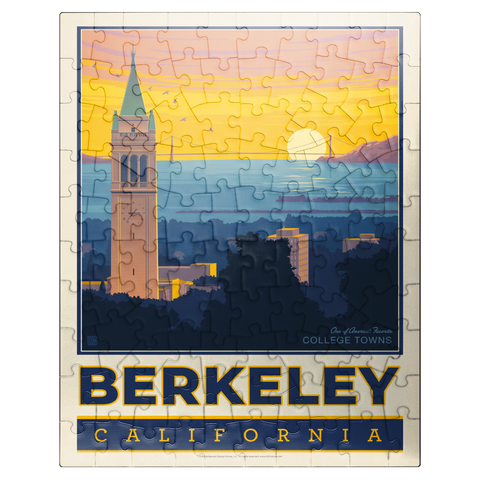 puzzleplate American College Towns: Berkeley, CA, Vintage Poster 100 Jigsaw Puzzle