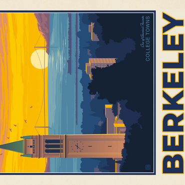 American College Towns: Berkeley, CA, Vintage Poster 500 Jigsaw Puzzle 3D Modell