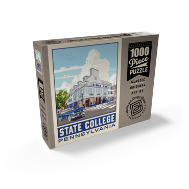 American College Towns: State College, PA, Vintage Poster 1000 Jigsaw Puzzle box view2