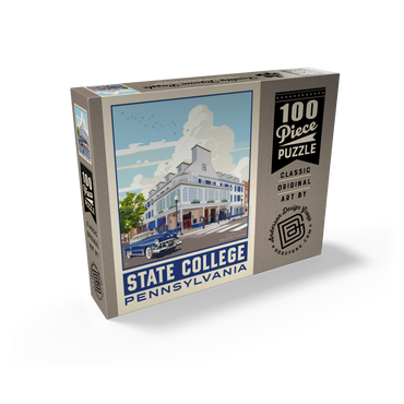 American College Towns: State College, PA, Vintage Poster 100 Jigsaw Puzzle box view2