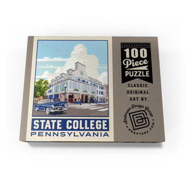 American College Towns: State College, PA, Vintage Poster 100 Jigsaw Puzzle box view3