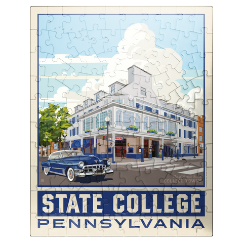 puzzleplate American College Towns: State College, PA, Vintage Poster 100 Jigsaw Puzzle