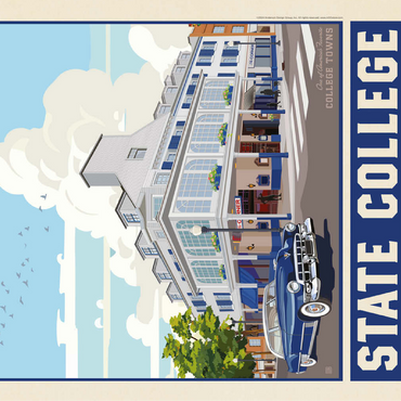 American College Towns: State College, PA, Vintage Poster 100 Jigsaw Puzzle 3D Modell