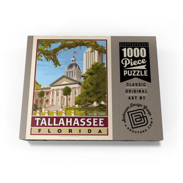 American College Towns: Tallahassee, FL, Vintage Poster 1000 Jigsaw Puzzle box view3