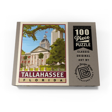 American College Towns: Tallahassee, FL, Vintage Poster 100 Jigsaw Puzzle box view3