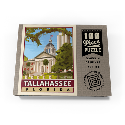 American College Towns: Tallahassee, FL, Vintage Poster 100 Jigsaw Puzzle box view3