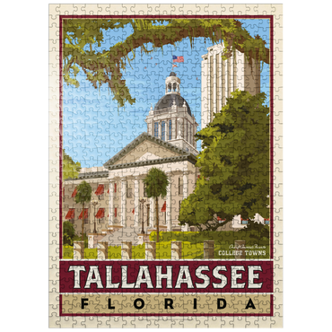 puzzleplate American College Towns: Tallahassee, FL, Vintage Poster 500 Jigsaw Puzzle