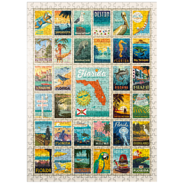 puzzleplate Florida: Multi-Image Print, Vintage Poster 500 Jigsaw Puzzle