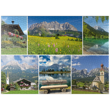 puzzleplate At the Wilder Kaiser: Ellmau, Scheffau and Going in Tyrol 1000 Jigsaw Puzzle