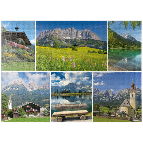 puzzleplate At the Wilder Kaiser: Ellmau, Scheffau and Going in Tyrol 1000 Jigsaw Puzzle