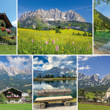 At the Wilder Kaiser: Ellmau, Scheffau and Going in Tyrol 1000 Jigsaw Puzzle 3D Modell