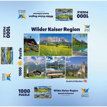 At the Wilder Kaiser: Ellmau, Scheffau and Going in Tyrol 1000 Jigsaw Puzzle box 3D Modell