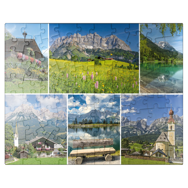 puzzleplate At the Wilder Kaiser: Ellmau, Scheffau and Going in Tyrol 100 Jigsaw Puzzle