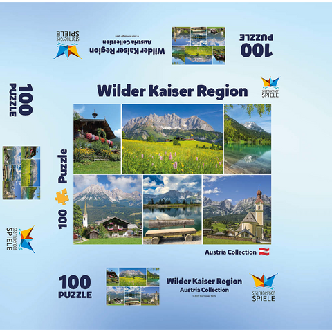 At the Wilder Kaiser: Ellmau, Scheffau and Going in Tyrol 100 Jigsaw Puzzle box 3D Modell